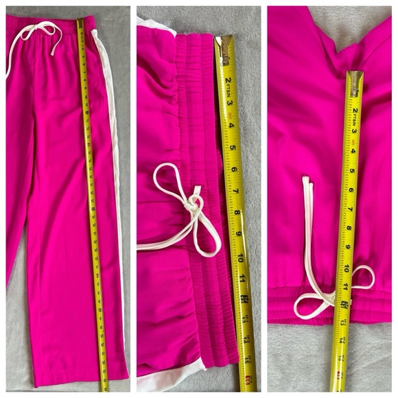 ee:some Striped Wide Leg Pants Hot Pink‎ - Picture 11 of 11